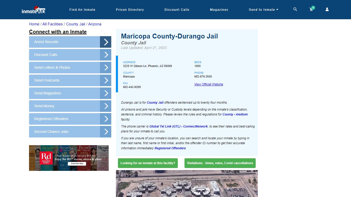 Maricopa County-Durango Jail - Inmate Locator - Phoenix, AZ